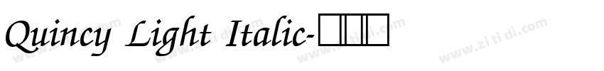 Quincy Light Italic字体转换